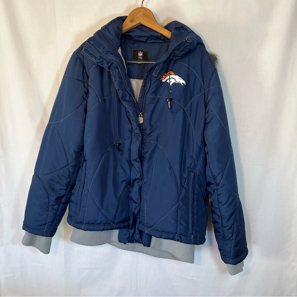 Broncos Coat Jacket women’s XL  NFL pro line - Picture 1 of 9